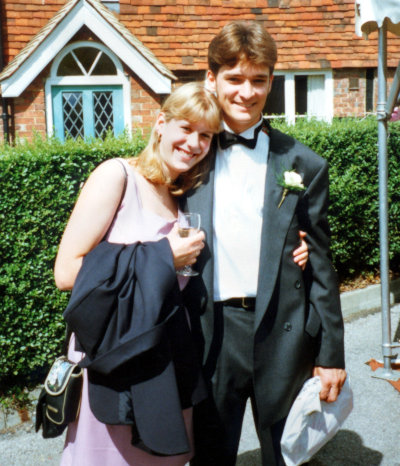 Hev and Ste at Marc and Anna's wedding 1996