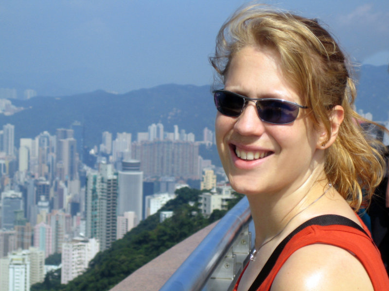 Heather honemooning in Hong Kong, 2005