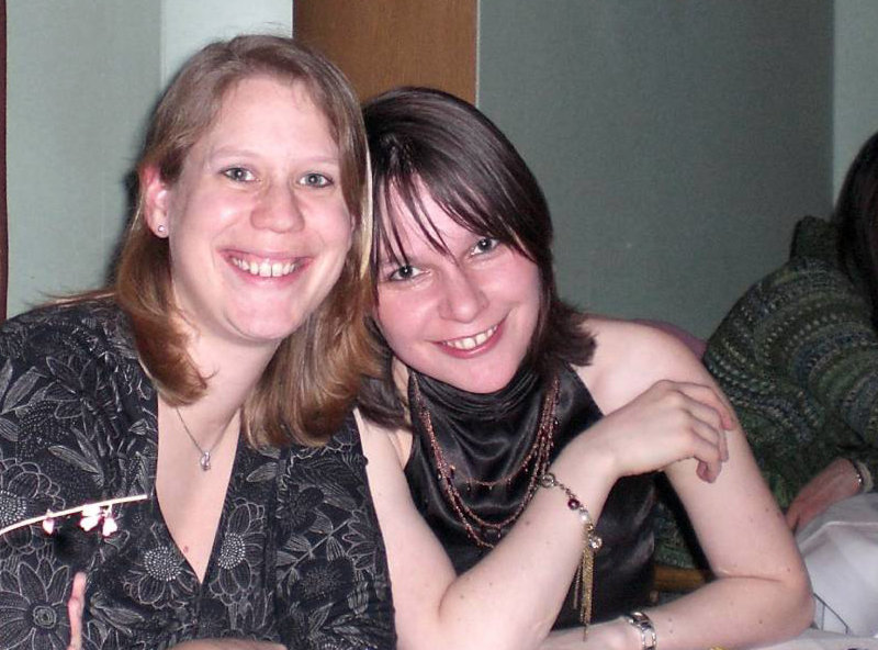 Heather and Jane on holiday somewhere Greek in 2007