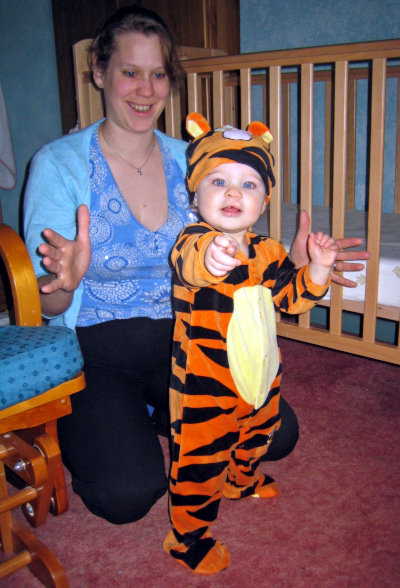 Heather and a Tigger in 2008