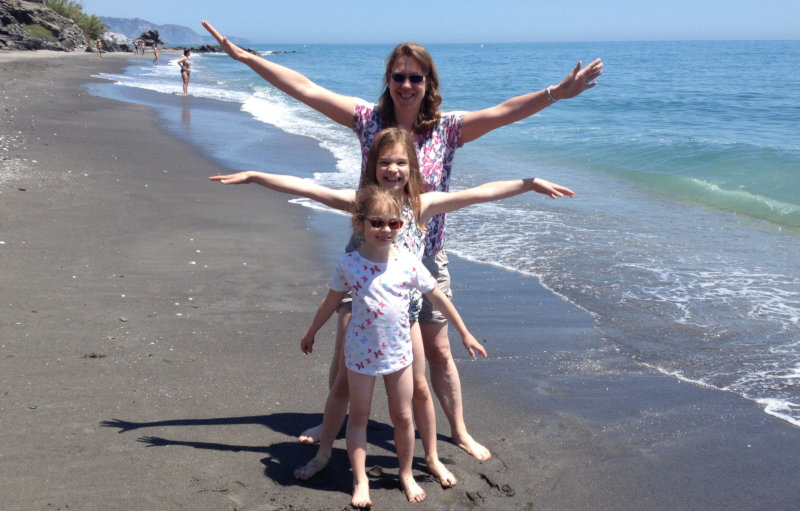 on the beach