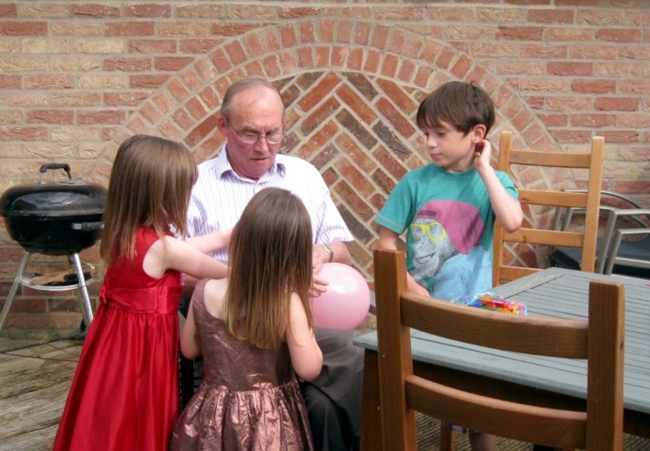 Ian and a pink baloon