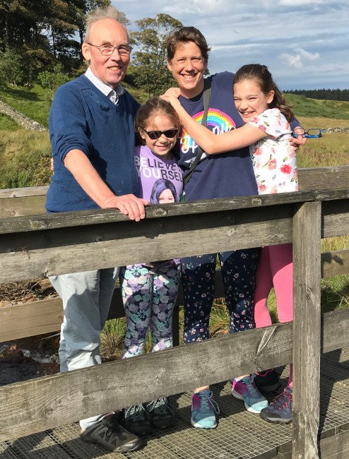 Ian, Zoe, Heather and Natasha on the Isle of Man