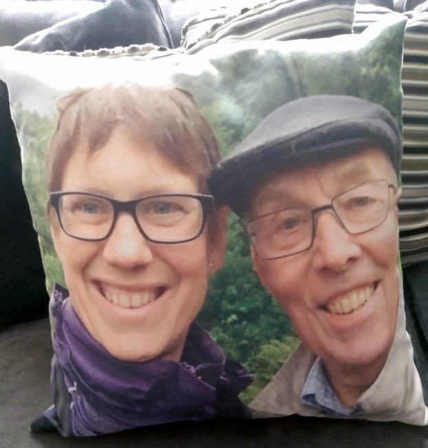 Heather and Ian make a great cushion