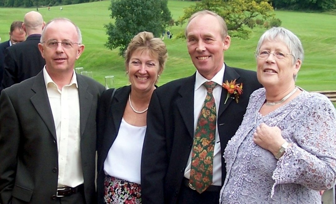 Frank, Greeba, Ian and Marion at Heather and Steve's wedding in 2005
