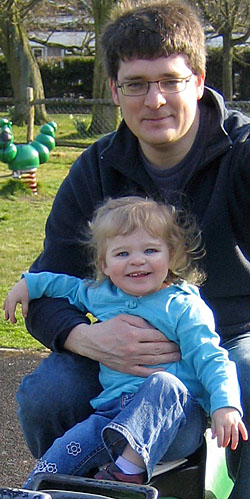 Tasha and Daddy in the playground Tasha and Daddy in the playground