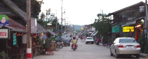 Pai main street in the evening