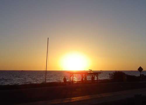 sunset at Denham Beach