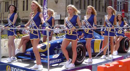 pretty girls promoting Fosters lager