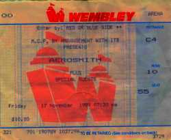 Aerosmith, Wembley Arena, 17 Nov 1989