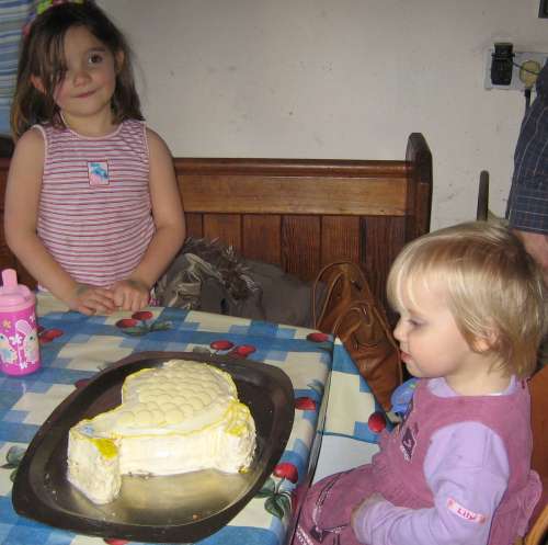 Ruth, Lily and birthday cake