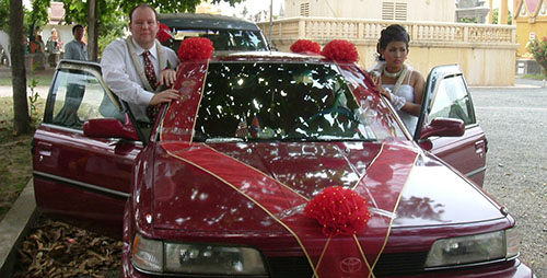 the wedding car