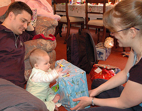 opening Nana Marion's present opening Nana Marion's present