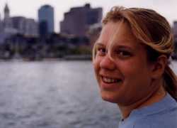 Heather on the ferry