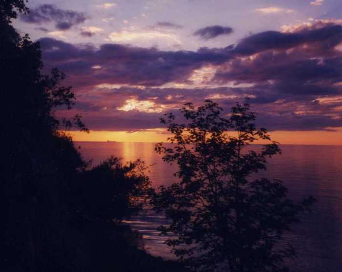 sunset over lake Ontario