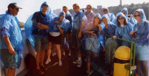 smurfs in the Maid of the Mist cruise