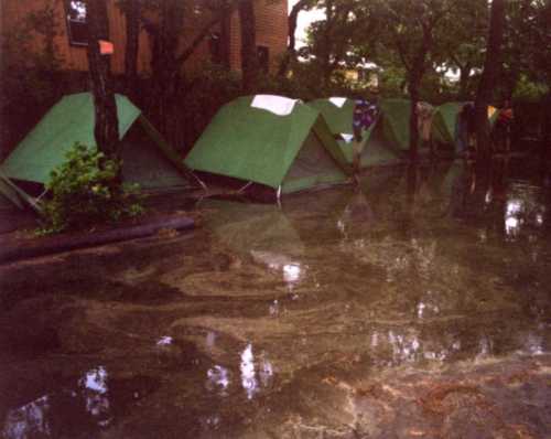 our illustrious campsite - they initially refused to give us another plot