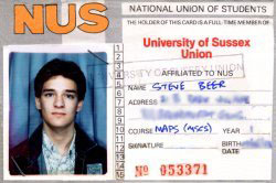my National Union of Students card