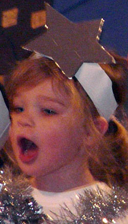 Natasha singing in the school play