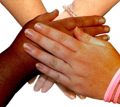 hands in
